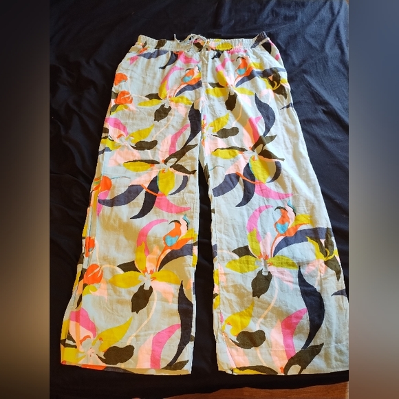 ❤️4 For $25 Sale Linen blend pull on pants fabric, drawstring closure. Size XXL - Picture 2 of 6